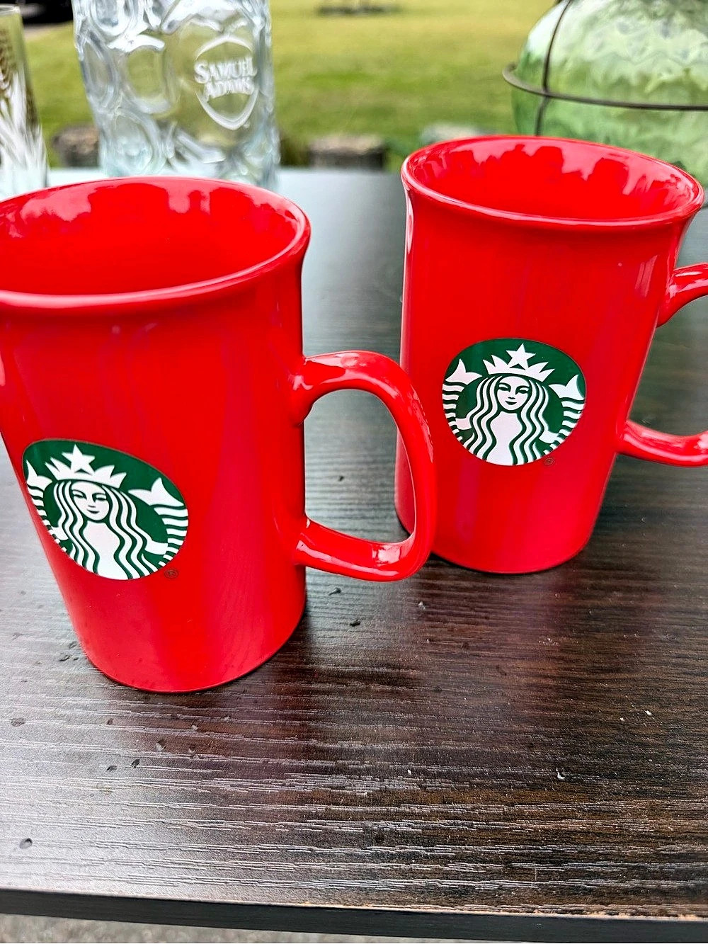 NWOT Starbucks Red Mugs (2)